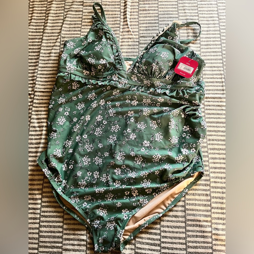 Isabel Maternity by Ingrid & Isabel Green Floral One Piece